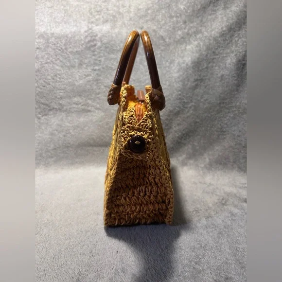 Fossil Wicker Straw Mini Tote - Picture 7 of 12